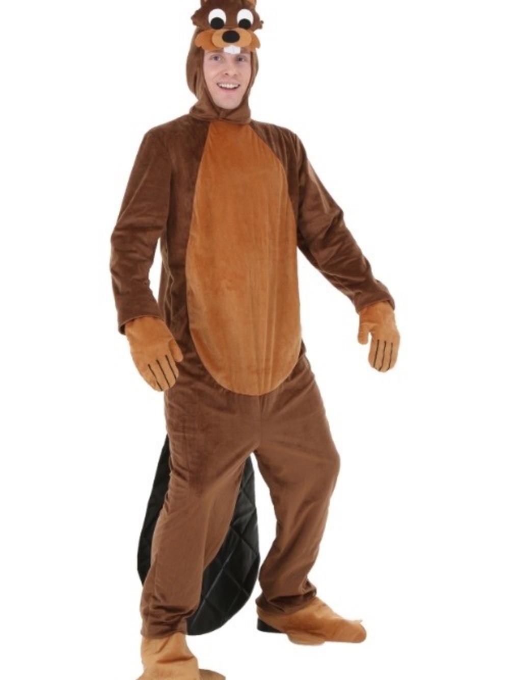 Kids Brown Beaver Costume with Hood and Paws